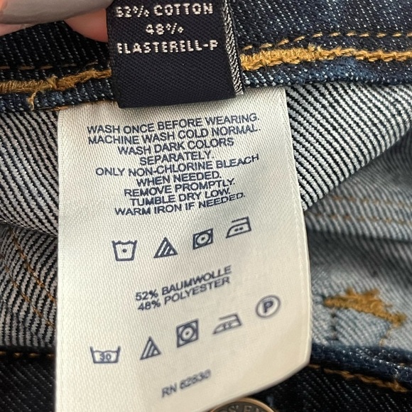 Lands End Mid Rise Wide Leg Dark Wash Jeans - Picture 10 of 10